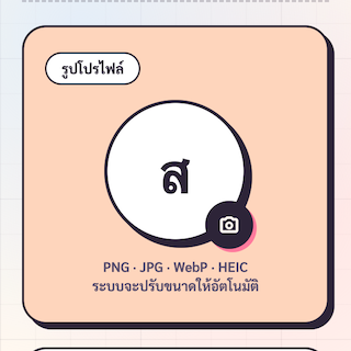 AvatarSection ตอนยังไม่อัปโหลดรูป — แสดงตัวอักษรแรกของชื่อแทน